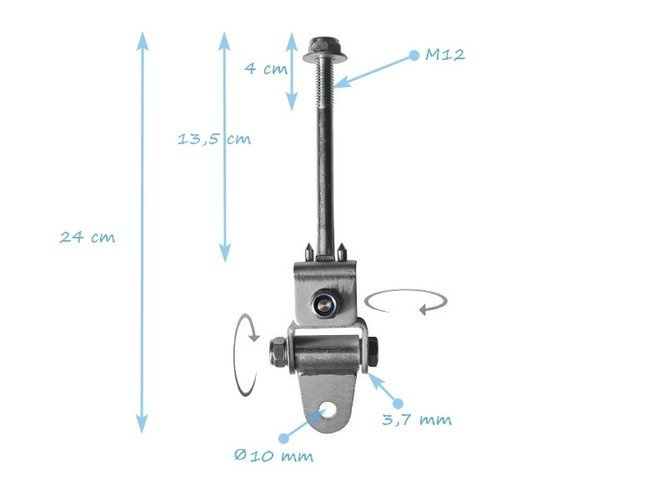 Łącznik montażowy ERGO z gwintem M12