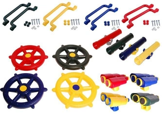 Zestaw rączek, ster + Lornetka + Teleskop - akcesoria do huśtawek