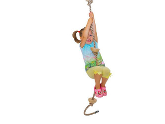 Lina wspinaczkowa z drewnianymi węzłami