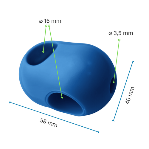 Łącznik krzyżowy jednoczęściowy do liny zbrojonej ø16mm