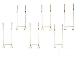 Trapez gimnastyczny z okrągłymi obręczami