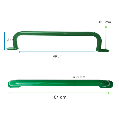 Metalowy uchwyt 550 mm EN1176