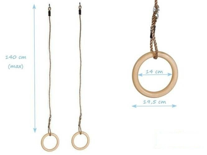 Kółka gimnastyczne drewniane