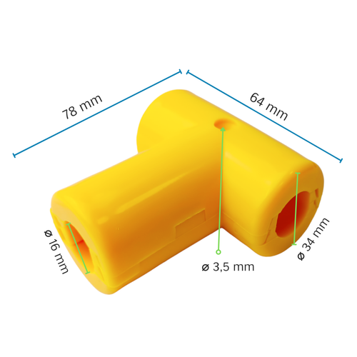 Łącznik T do liny zbrojonej Ø16 mm