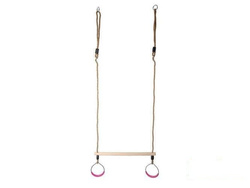 Trapez gimnastyczny z okrągłymi obręczami