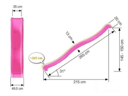 Zjeżdżalnia ogrodowa dla dzieci 3m 300cm
