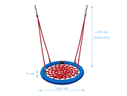 Huśtawka bocianie gniazdo 120 cm na publiczny plac zabaw