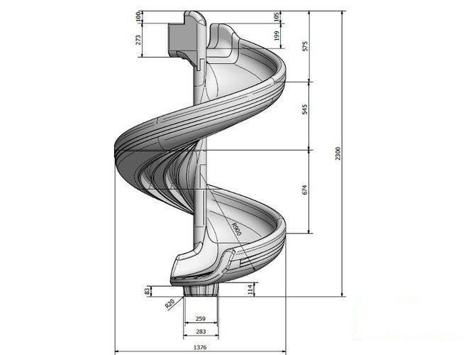 Zjeżdżalnia spiralna SMART do podestu 2,00 m, EN 1176