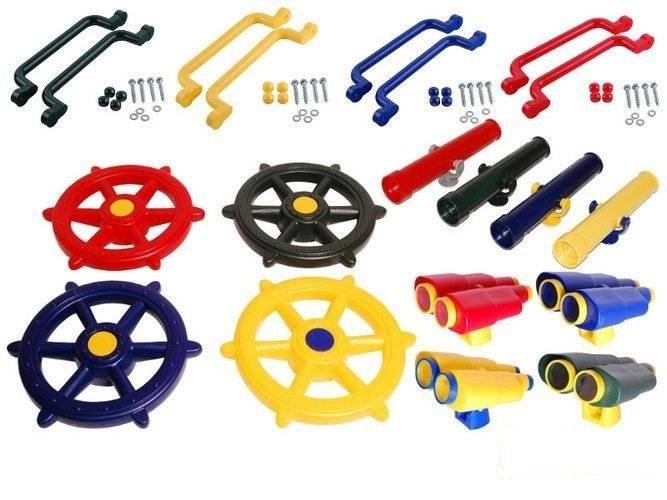 Zestaw rączek, ster + Lornetka + Teleskop - akcesoria do huśtawek