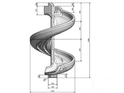 Zjeżdżalnia spiralna SMART do podestu 2,00 m, EN 1176