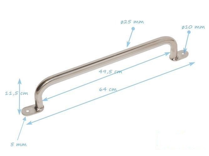 Uchwyt ze stali nierdzewnej 550 mm EN1176