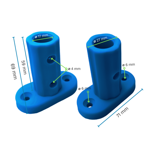Podstawa mocująca linę zbrojoną 16 mm ECO do podłoża