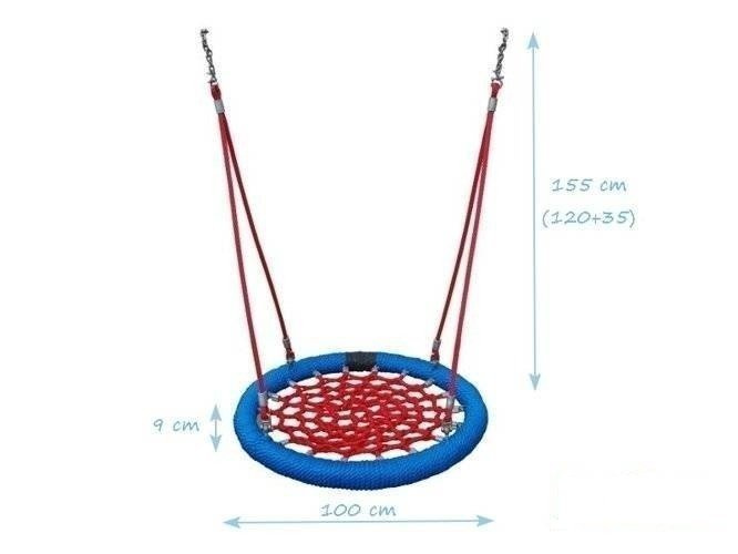 Huśtawka bocianie gniazdo 100 cm na publiczny plac zabaw