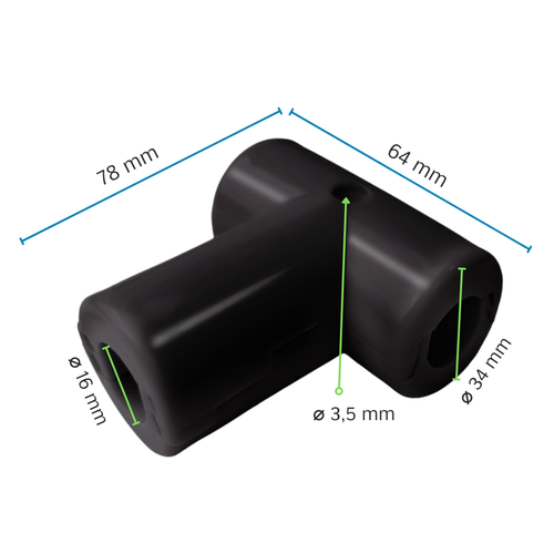 Łącznik T do liny zbrojonej Ø16 mm