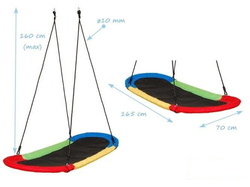 Bocianie gniazdo pełne 165 x 70 cm