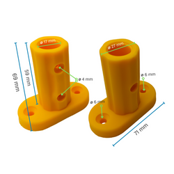Podstawa mocująca linę zbrojoną 16 mm ECO do podłoża