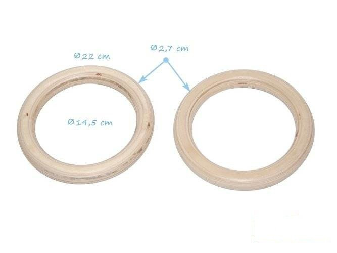 Kółka gimnastyczne drewniane (bez lin)