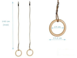 Kółka gimnastyczne drewniane