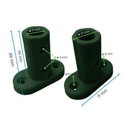Podstawa mocująca linę zbrojoną 16 mm ECO do podłoża