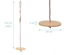  Huśtawka okrągła drewniana