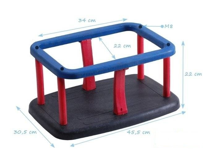 Huśtawka kubełkowa + komplet łańcuchów ocynkowanych 6mm - 1,8 m