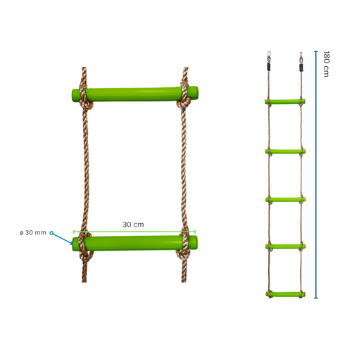 Drabinka sznurowa z 5 plastikowymi drążkami