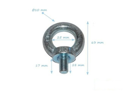 Oczko metalowe M10x28 mm