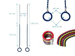 Okrągłe Obręcze gimnastyczne na łańcuchu