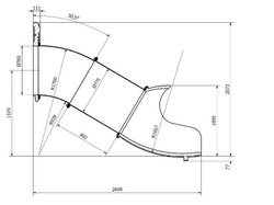 Zjeżdżalnia tunelowa, do podestu 1,00 m, EN 1176