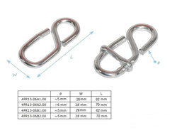 Ósemka do regulacji liny z barierką 5x60 mm 