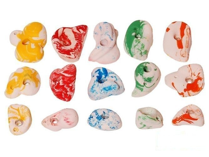 Kamienie do wspinaczki S+M+L wielokolorowe (15 sztuk) 