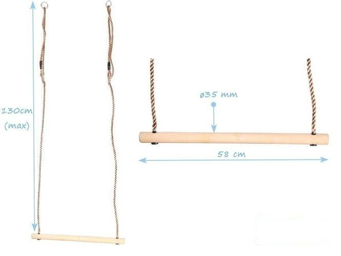 Trapez gimnastyczny drewniany