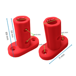 Podstawa mocująca linę zbrojoną 16 mm ECO do podłoża