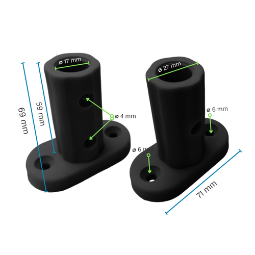 Podstawa mocująca linę zbrojoną 16 mm ECO do podłoża