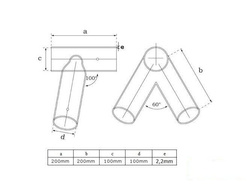 Łącznik do huśtawki - belka Ø100 mm, 100°