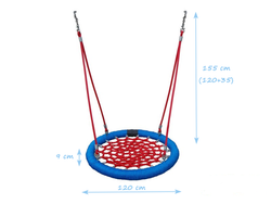 Huśtawka bocianie gniazdo 120 cm na publiczny plac zabaw