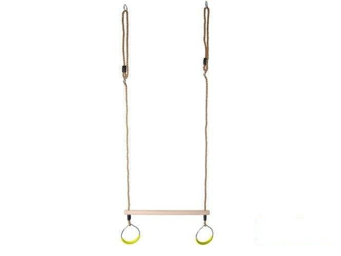 Trapez gimnastyczny z okrągłymi obręczami