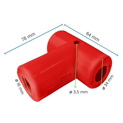 Łącznik T do liny zbrojonej Ø16 mm