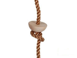 Lina wspinaczkowa z drewnianymi węzłami
