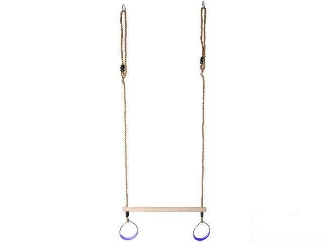 Trapez gimnastyczny z okrągłymi obręczami