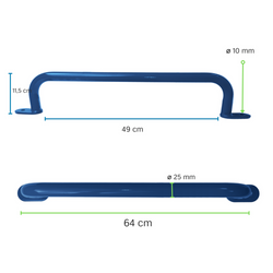 Metalowy uchwyt 550 mm EN1176
