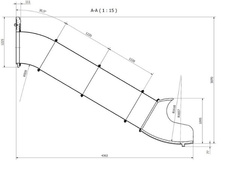 Zjeżdżalnia tubowa do podestu 2,0 m, EN 1176