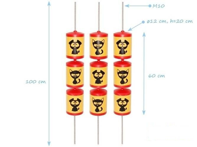 Zestaw, psy, koty, urządzenia na plac zabaw