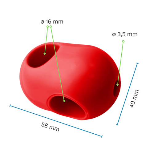 Łącznik krzyżowy jednoczęściowy do liny zbrojonej ø16mm