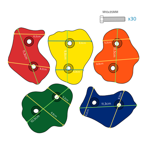 Kamienie Plastikowe x 15