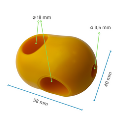 Łącznik krzyżowy jednoczęściowy do liny zbrojonej ø18mm