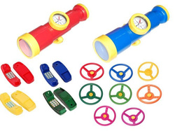 Telefon + Kierownica + Teleskop - elementy na plac zabaw