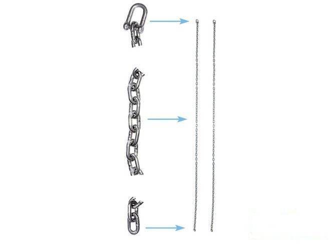 Huśtawka ECO + Zestaw łańcuchów jednopunktowych ze stali nierdzewnej  5mm - 1,8m